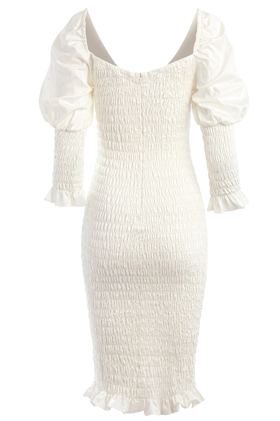 ALEJANDRA ALONSO ROJAS-Shirred Cotton Sweetheart Dress-