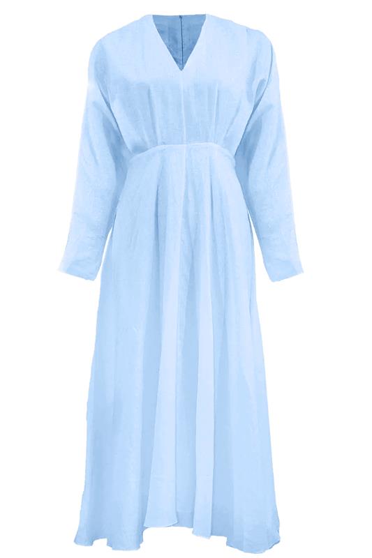 ALEJANDRA ALONSO ROJAS-V-Neck Faux Wrap Dress-