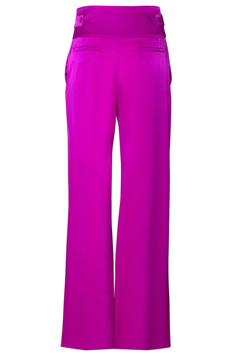 ALEJANDRA ALONSO ROJAS-Classic Wide Leg Pant - Magenta-