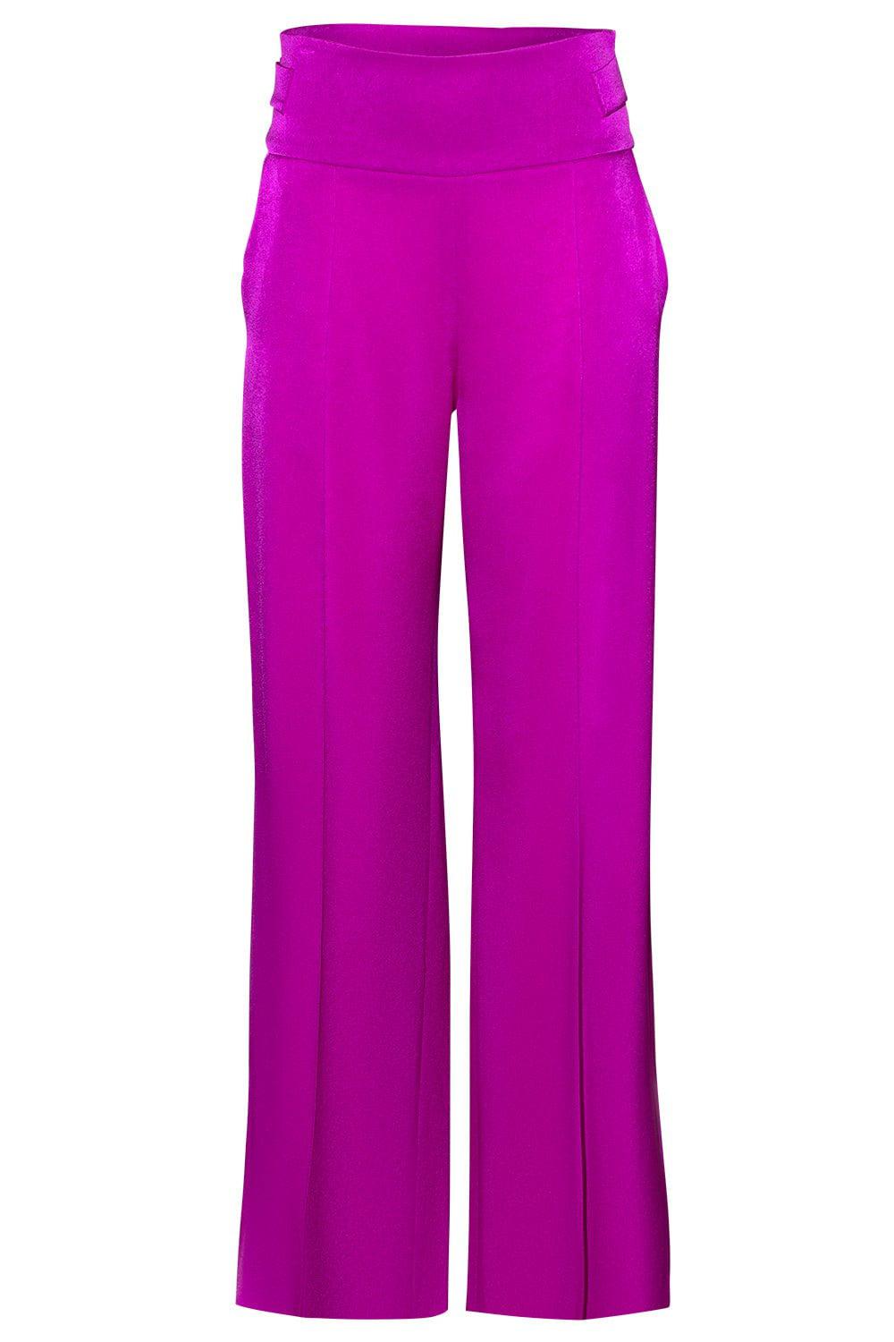 ALEJANDRA ALONSO ROJAS-Classic Wide Leg Pant - Magenta-