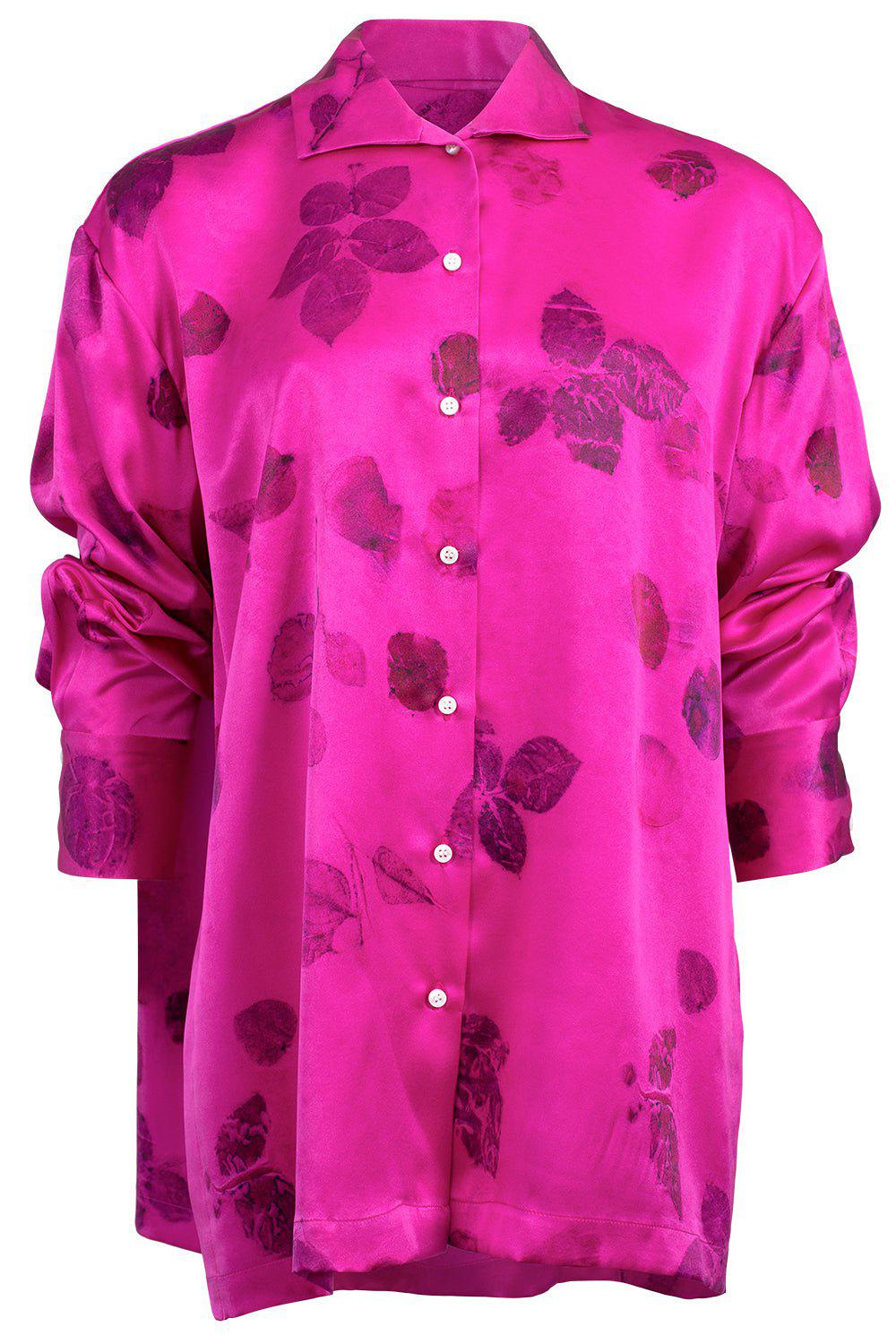 ALEJANDRA ALONSO ROJAS-Floral Dyed Soft Shirt-