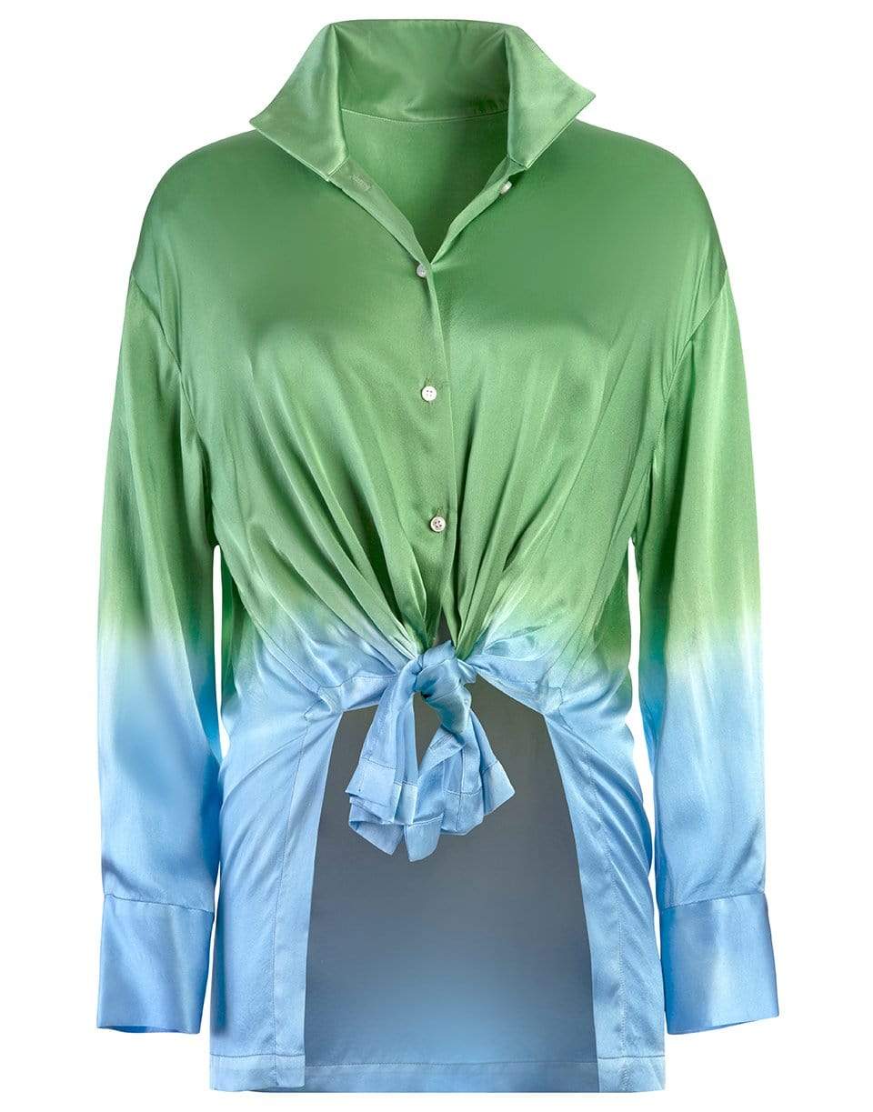 ALEJANDRA ALONSO ROJAS-Dip Dye Button Down Blouse-