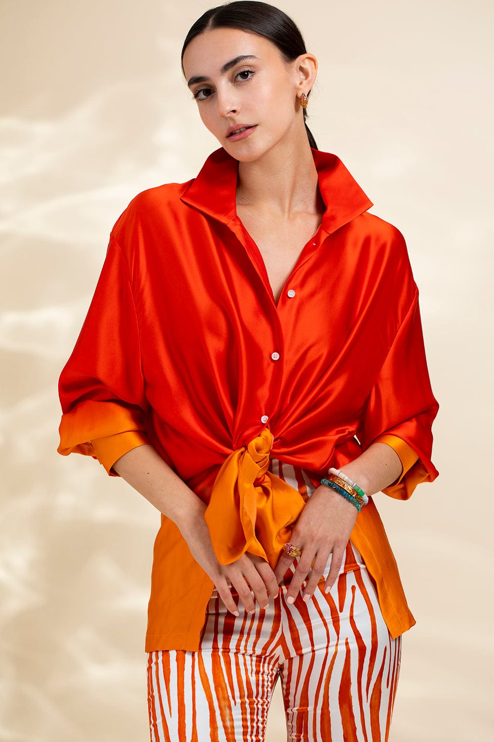 ALEJANDRA ALONSO ROJAS-Degrade Button Down Blouse-