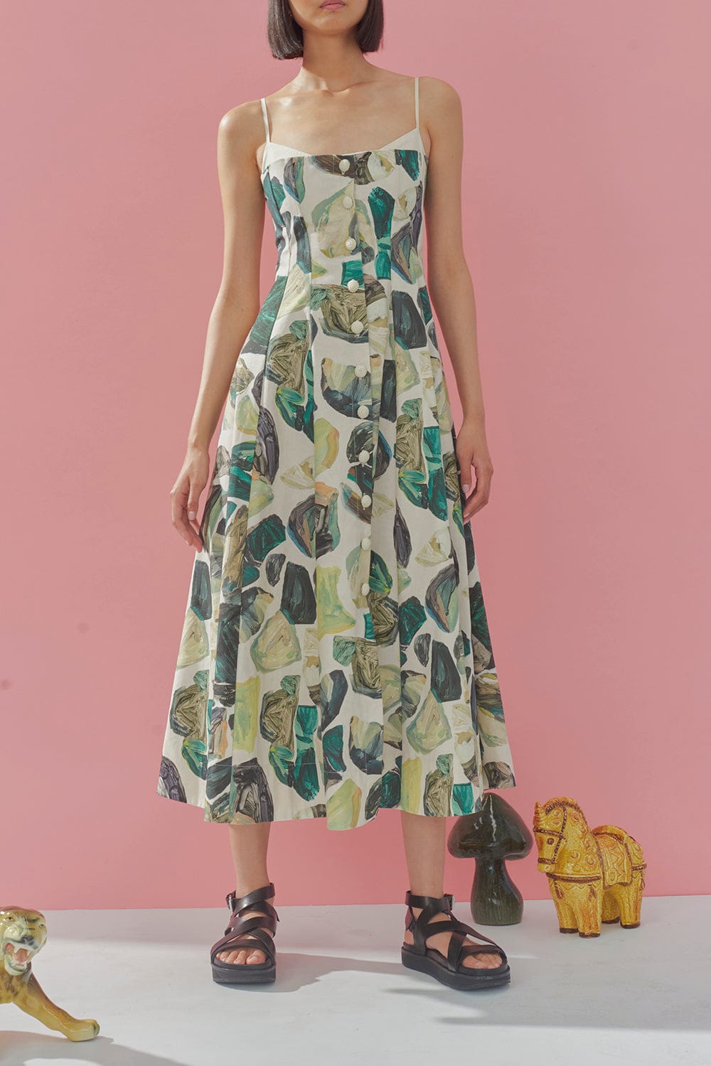ALEMAIS-Siena Bandeau Midi Dress-