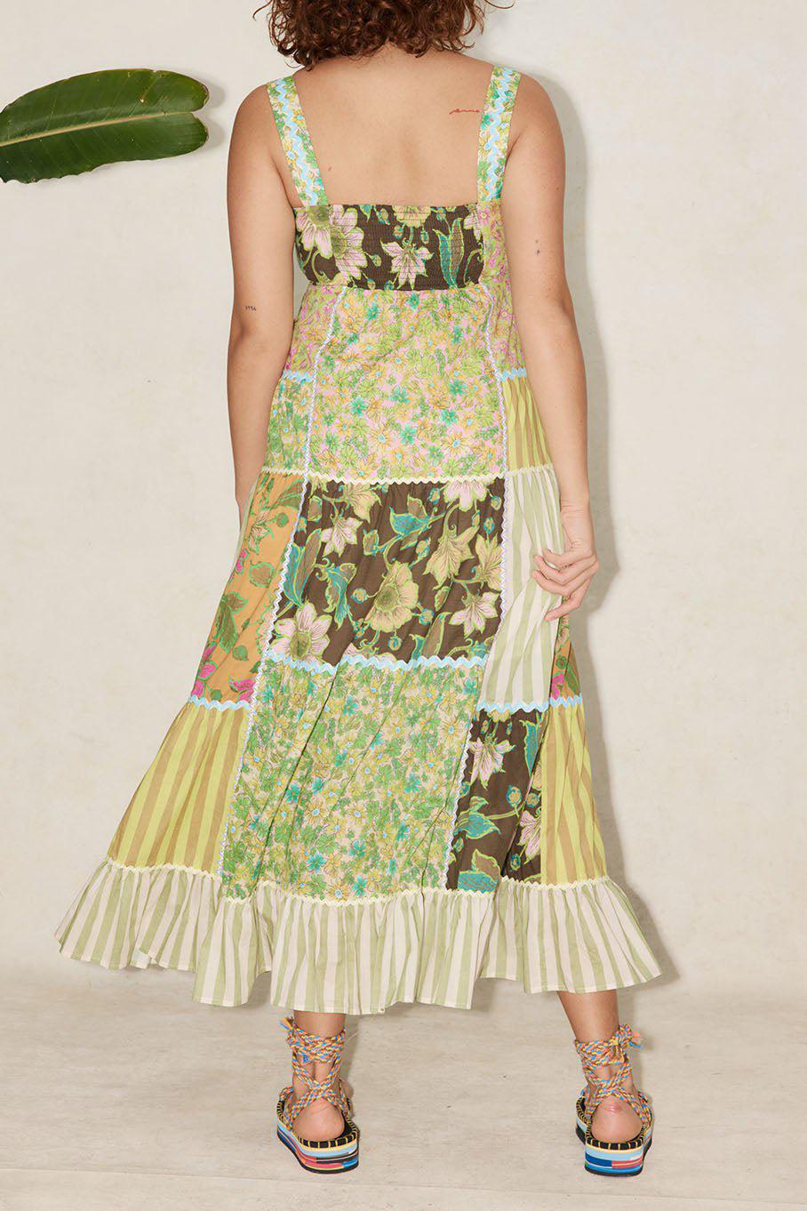 ALEMAIS-Winnie Spliced Midi Dress-