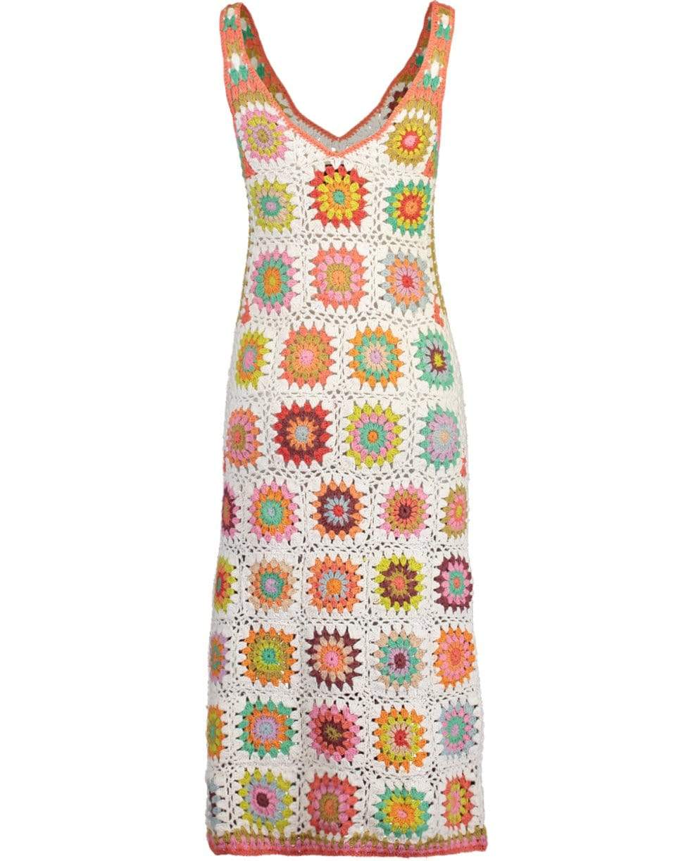 ALEMAIS-Crochet Midi Dress-