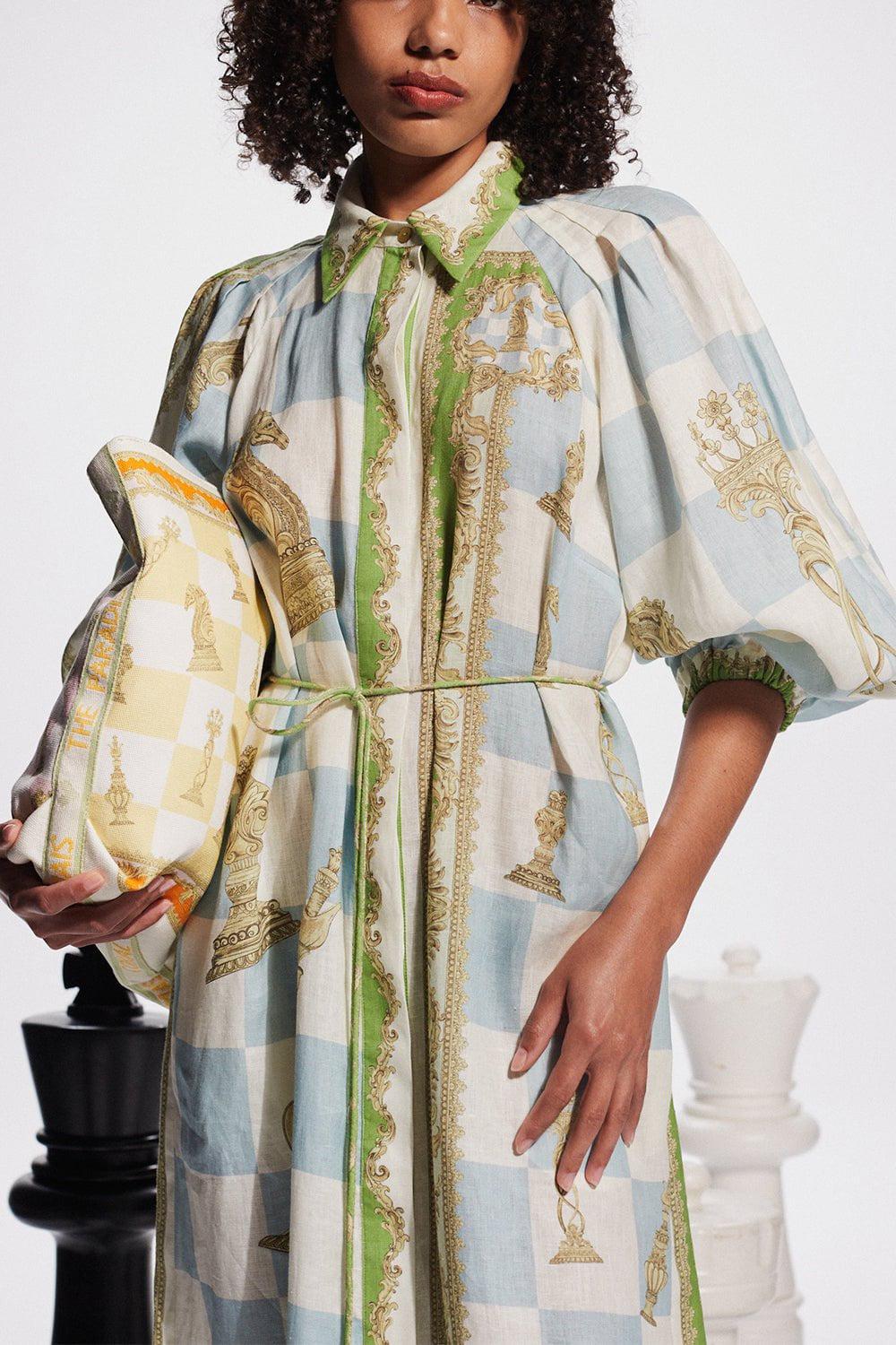 ALEMAIS-Checkmate Shirtdress-