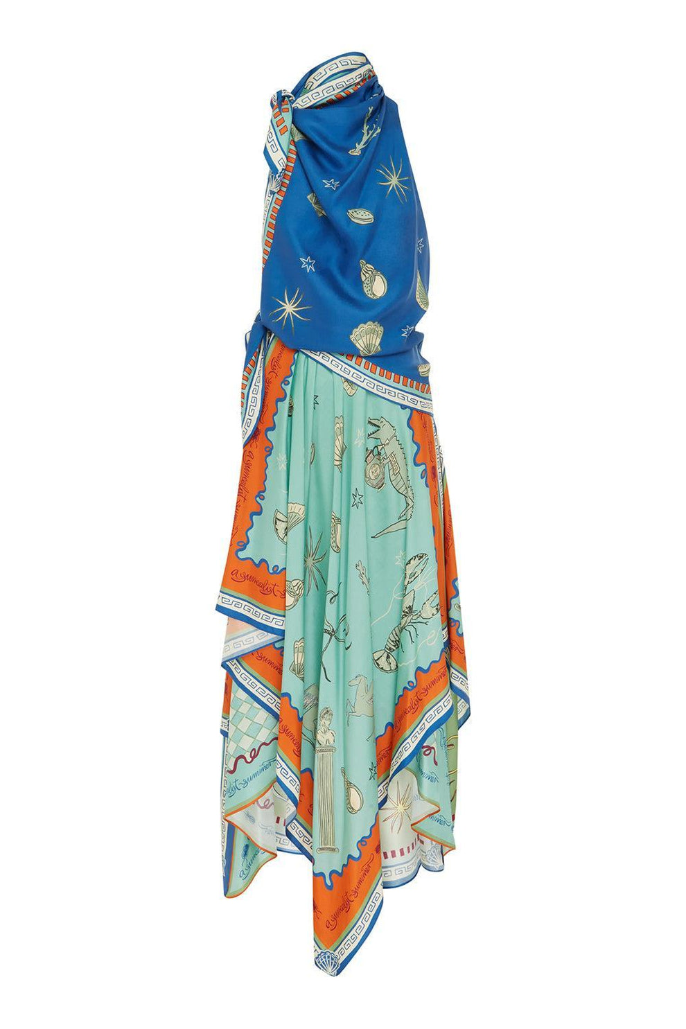 sachin and babi light blue dress Surrealist Summer Scarf Dress
