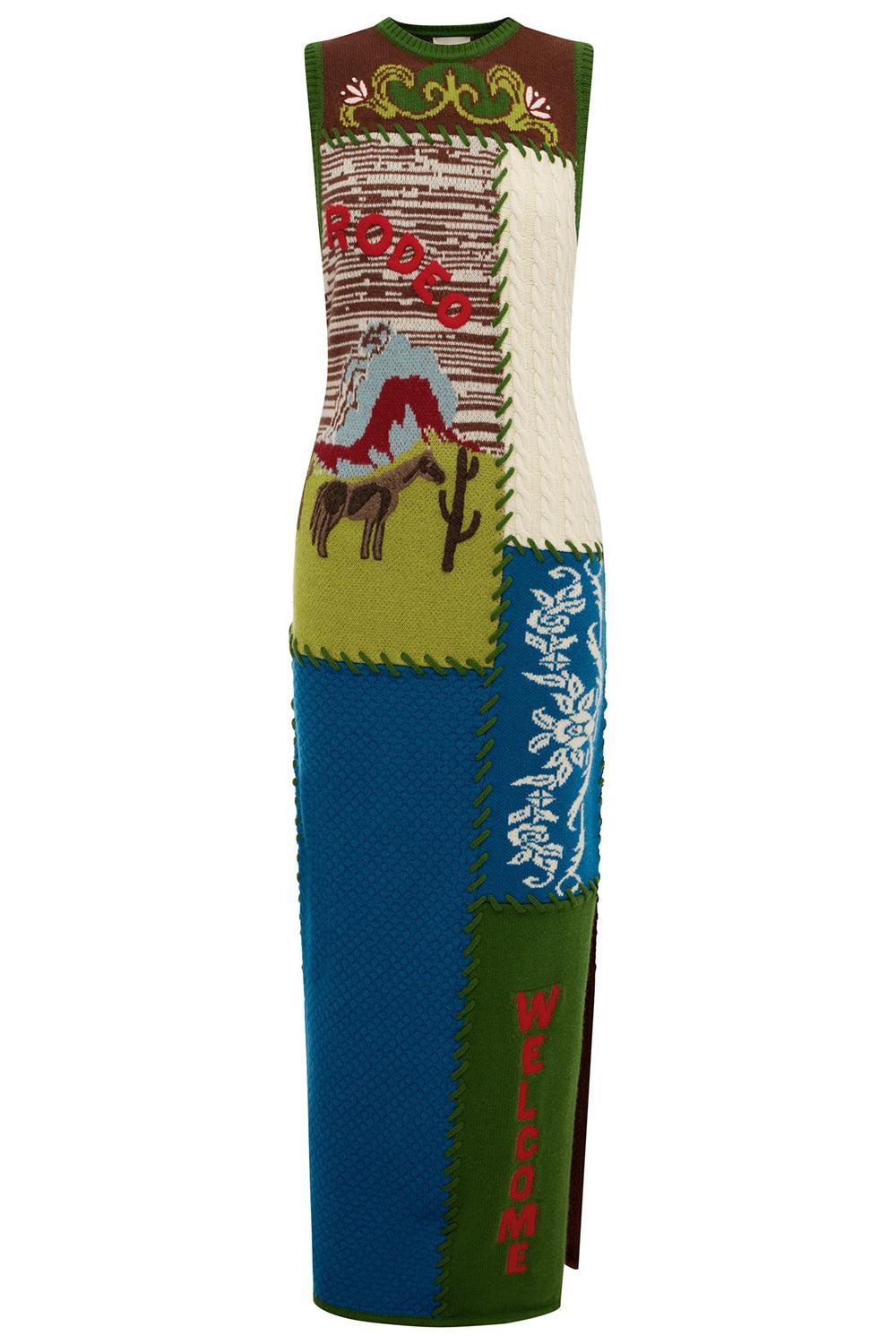 Lasso Patchwork Dress-NOVELTY-XS-CLOTHINGDRESSCASUAL-ALEMAIS
