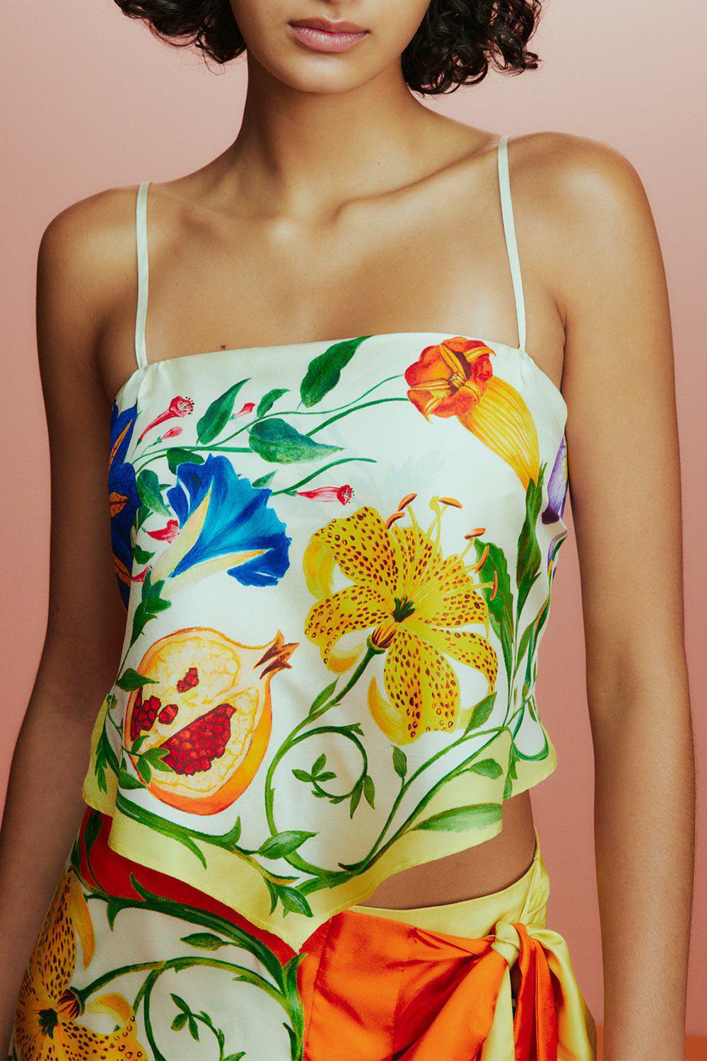 ALEMAIS-Flores Scarf Top-