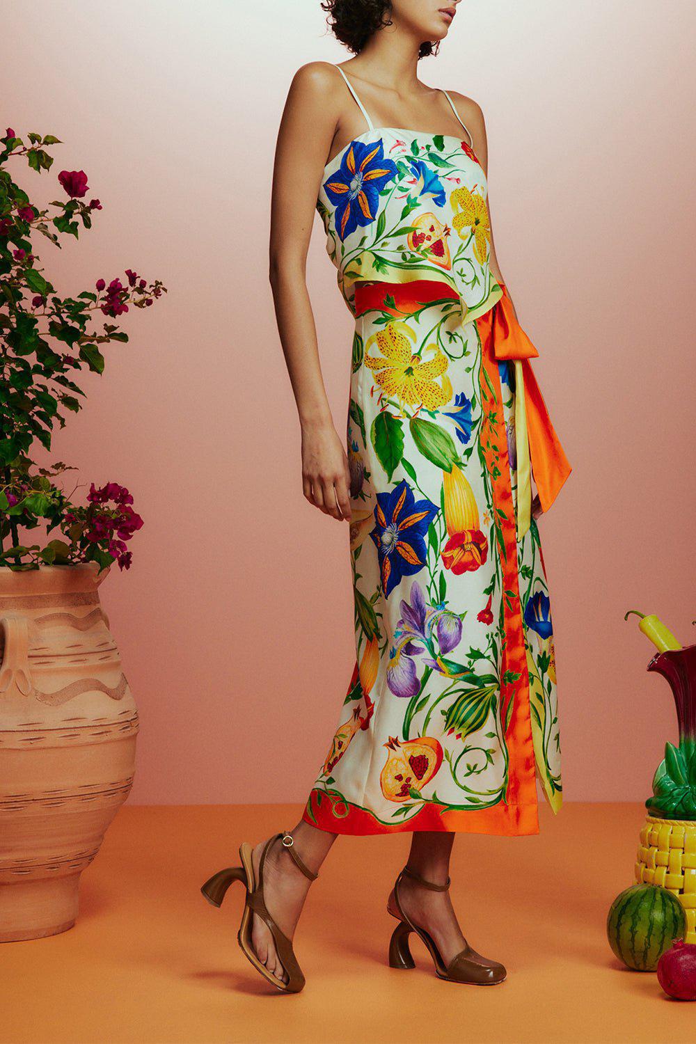 ALEMAIS-Flores Scarf Top-