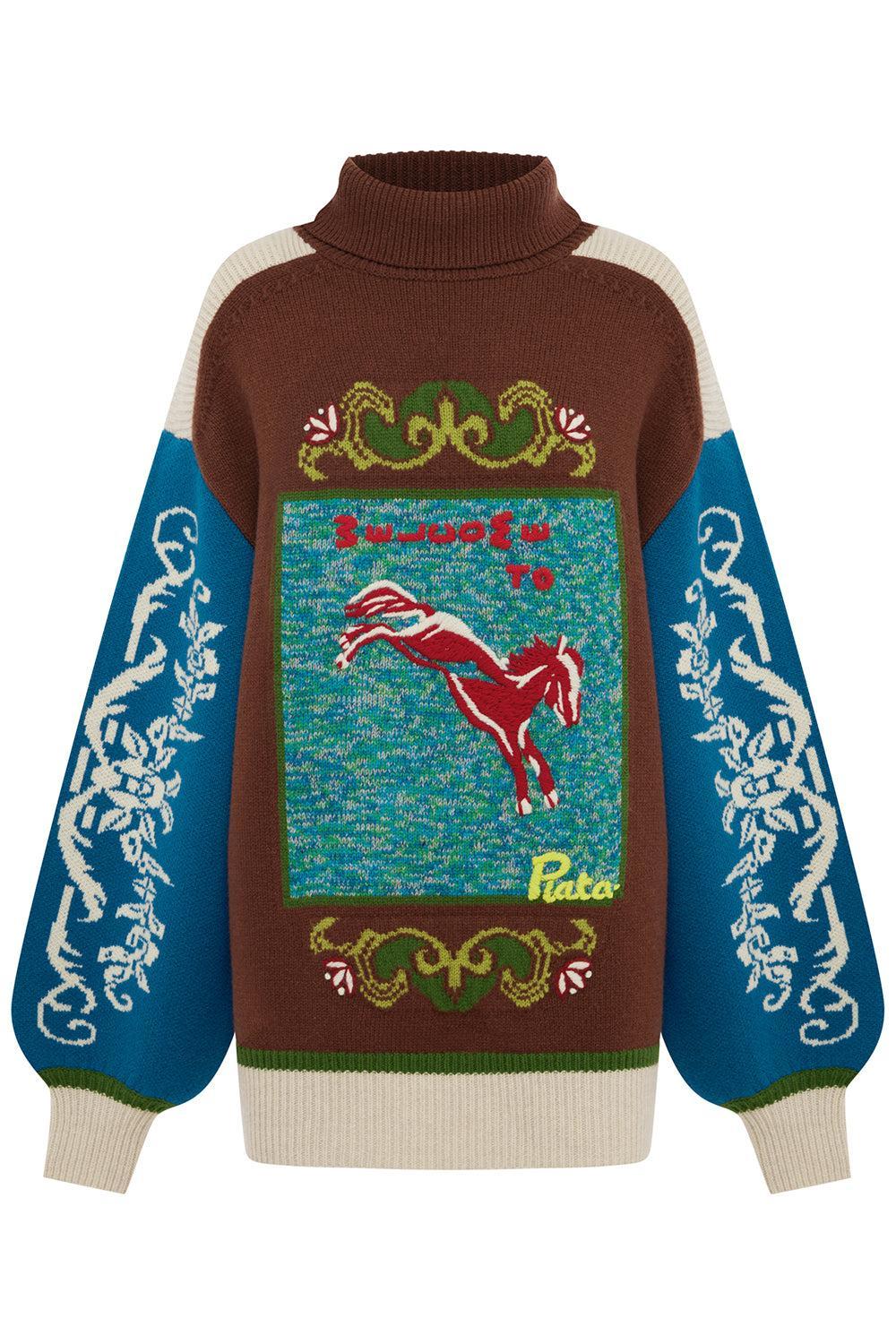 Lasso Patchwork Sweater-NOVELTY-XS-CLOTHINGTOPSWEATER-ALEMAIS