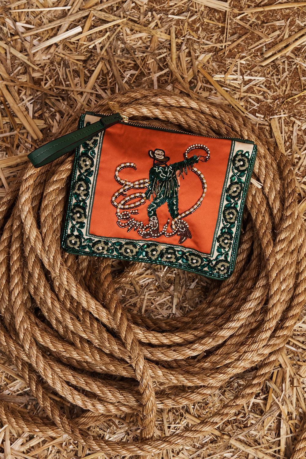 Ace Cowboy Embellished Clutch-NOVELTY-O/S-HANDBAGCLUTCHES-ALEMAIS
