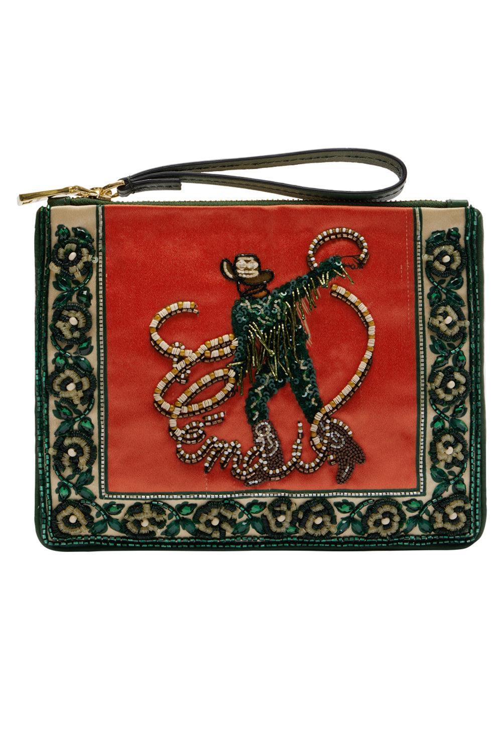 Ace Cowboy Embellished Clutch-NOVELTY-O/S-HANDBAGCLUTCHES-ALEMAIS