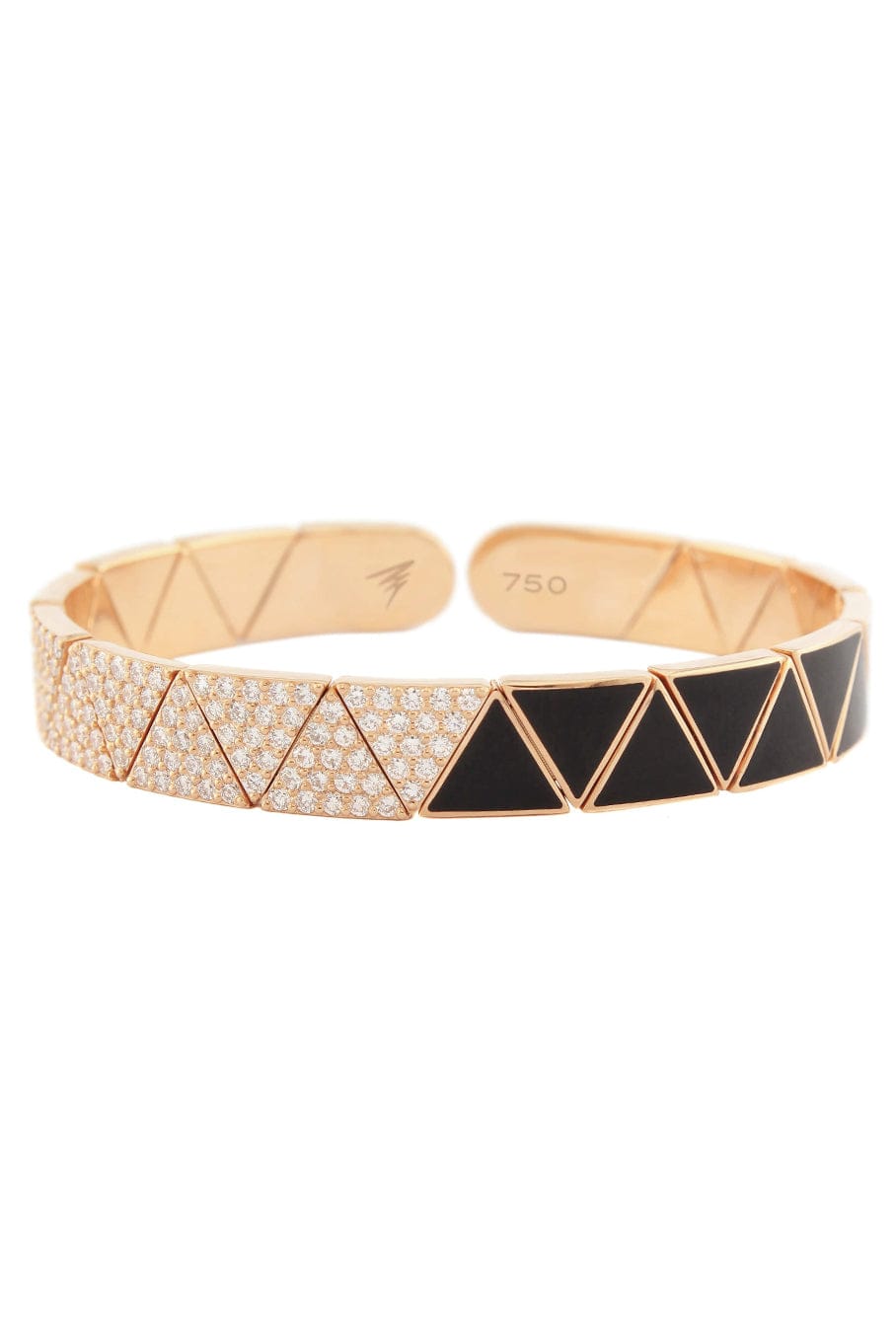 ALESSA JEWELRY-Pave Half Devotion Bracelet-ROSE GOLD