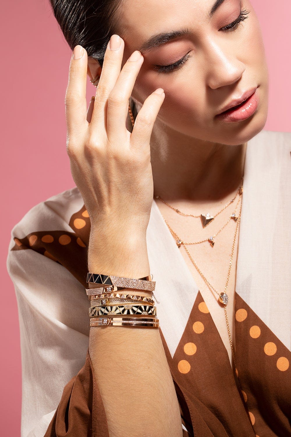 ALESSA JEWELRY-Diamond Equality Bracelet-ROSE GOLD