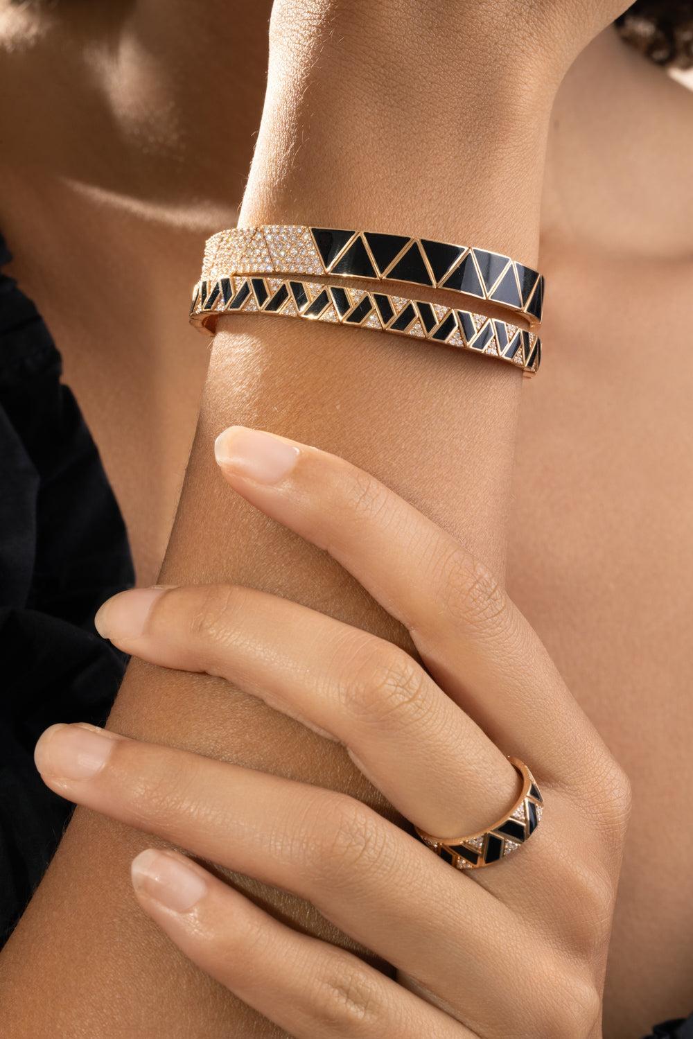 Diamond Equality Bracelet-ROSE GOLD-JEWELRYFINE JEWELBRACELET O-ALESSA JEWELRY