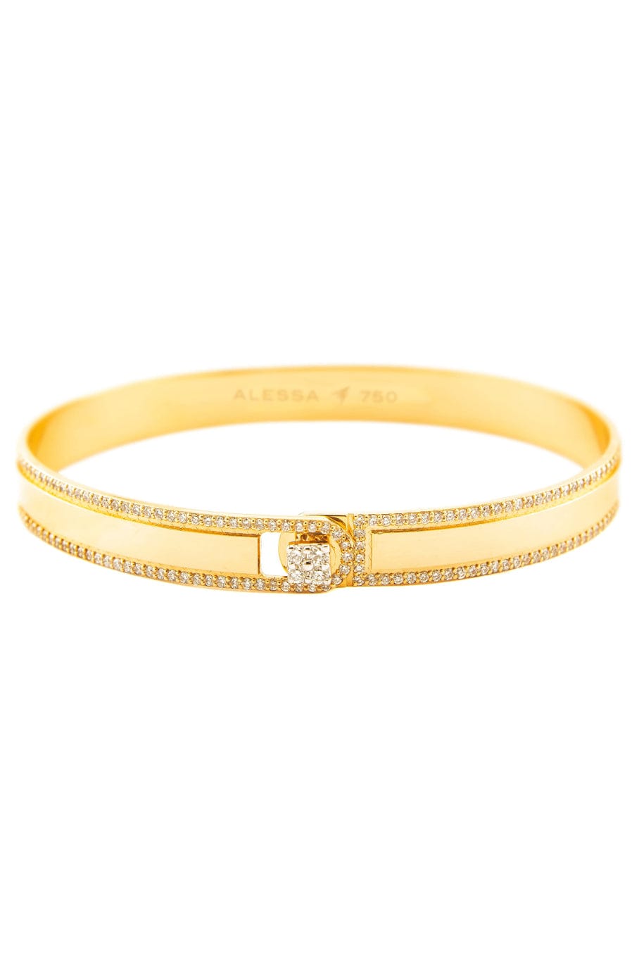 ALESSA JEWELRY-Spectrum Diamond Border Bracelet-YELLOW GOLD