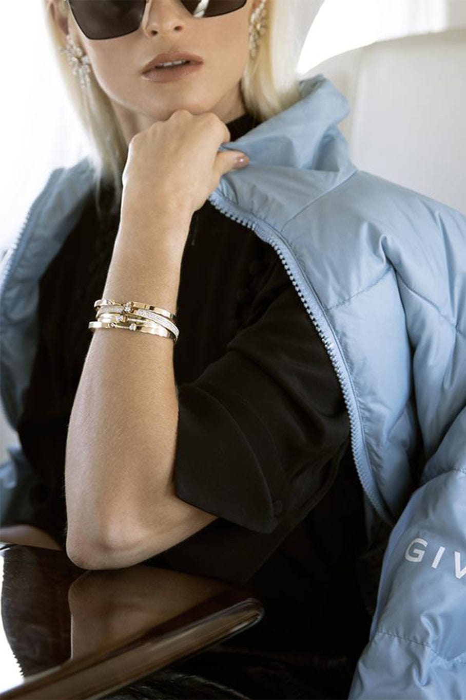 ALESSA JEWELRY-Spectrum Pave Diamond Bracelet-YELLOW GOLD