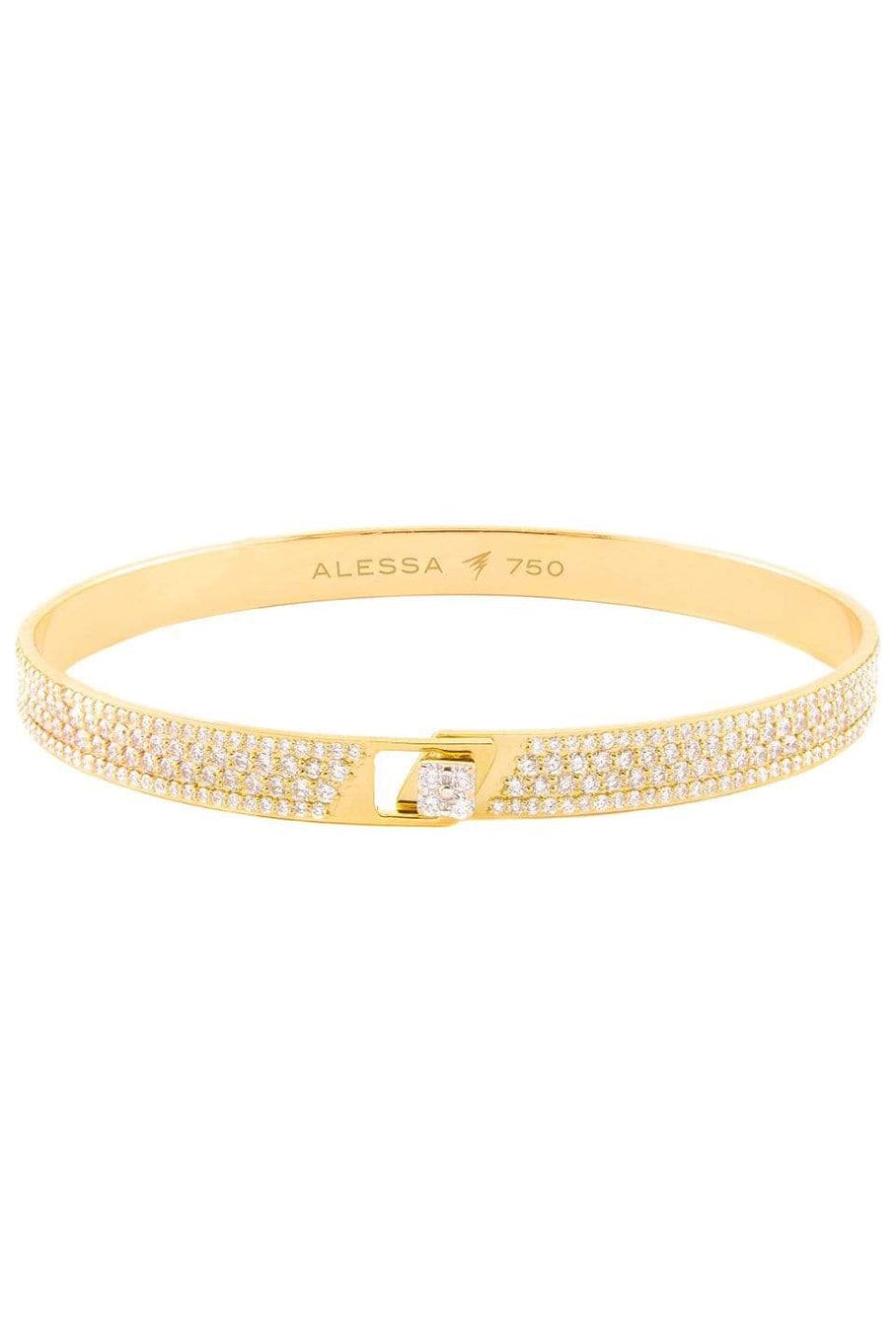 ALESSA JEWELRY-Spectrum Pave Diamond Bracelet-YELLOW GOLD