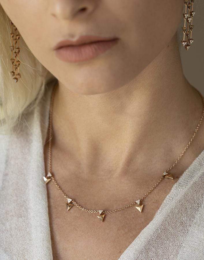 ALESSA JEWELRY-Eruption Rising Diamond Choker-ROSE GOLD