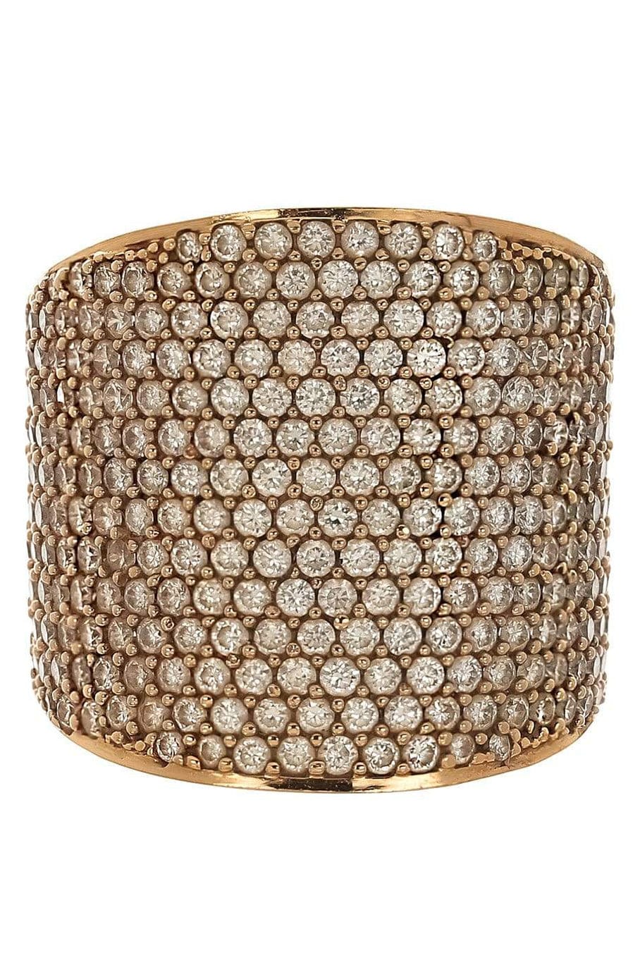 ALESSA JEWELRY-Pipe Pave Diamond Ring-ROSE GOLD