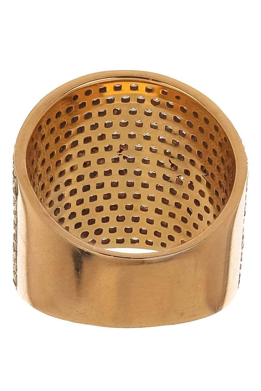 ALESSA JEWELRY-Pipe Pave Diamond Ring-ROSE GOLD