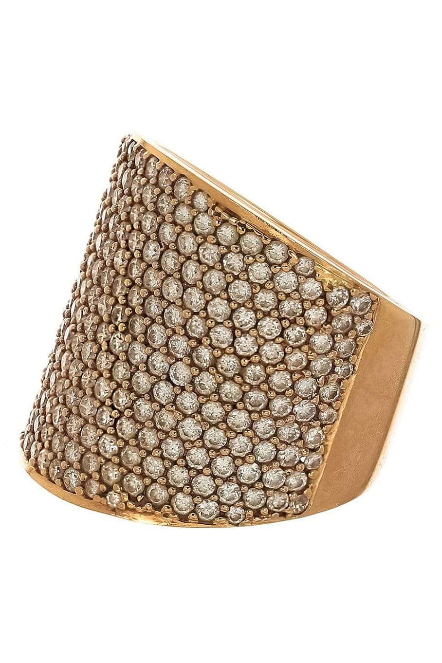 ALESSA JEWELRY-Pipe Pave Diamond Ring-ROSE GOLD