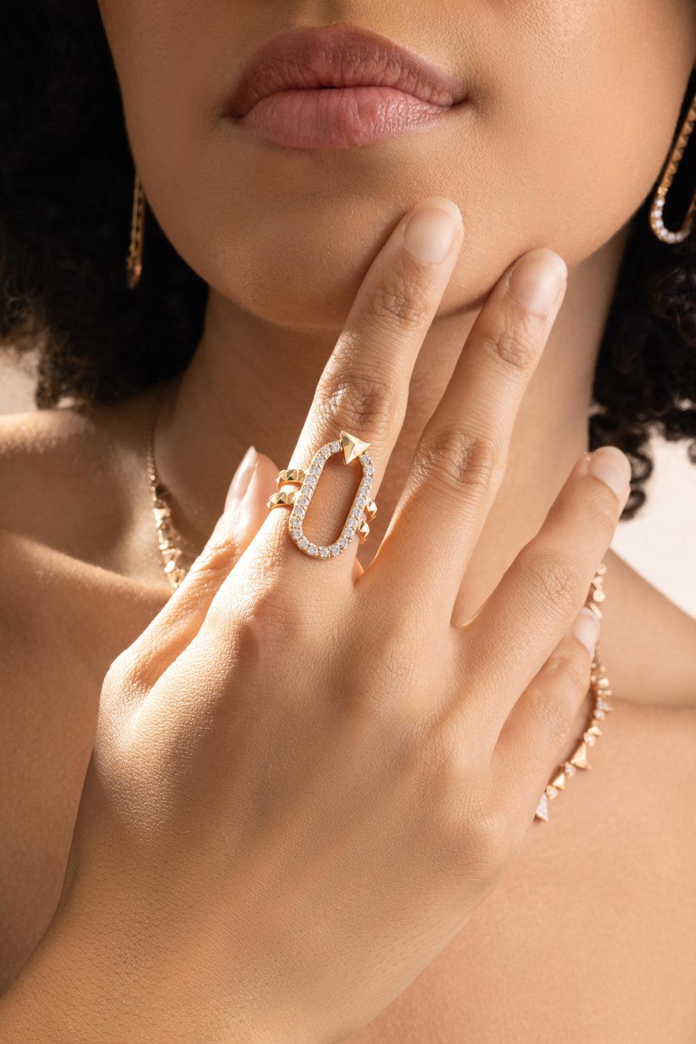 Diamond Energy Ring-ROSE GOLD-7.25-JEWELRYFINE JEWELRING-ALESSA JEWELRY