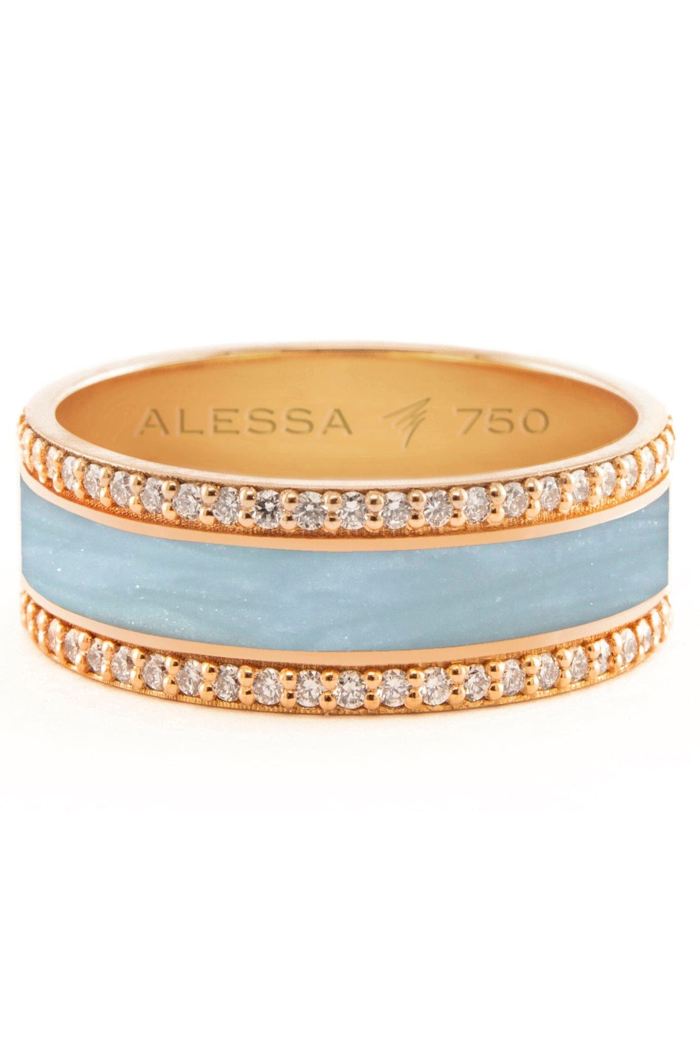 ALESSA JEWELRY-Cyan Spectrum Ring-ROSE GOLD
