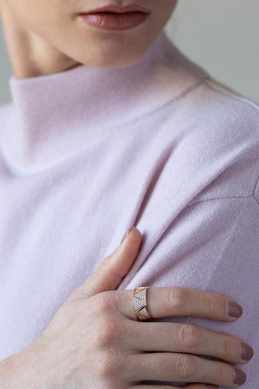 ALESSA JEWELRY-Elixir Diamond Pave Ring-ROSE GOLD