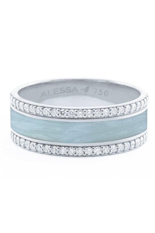 Diamond Blue Border Ring