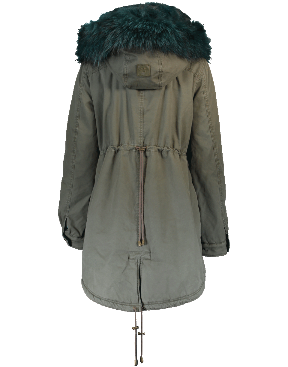 ALESSANDRA CHAMONIX-Blanche Lapan Parka Coat-