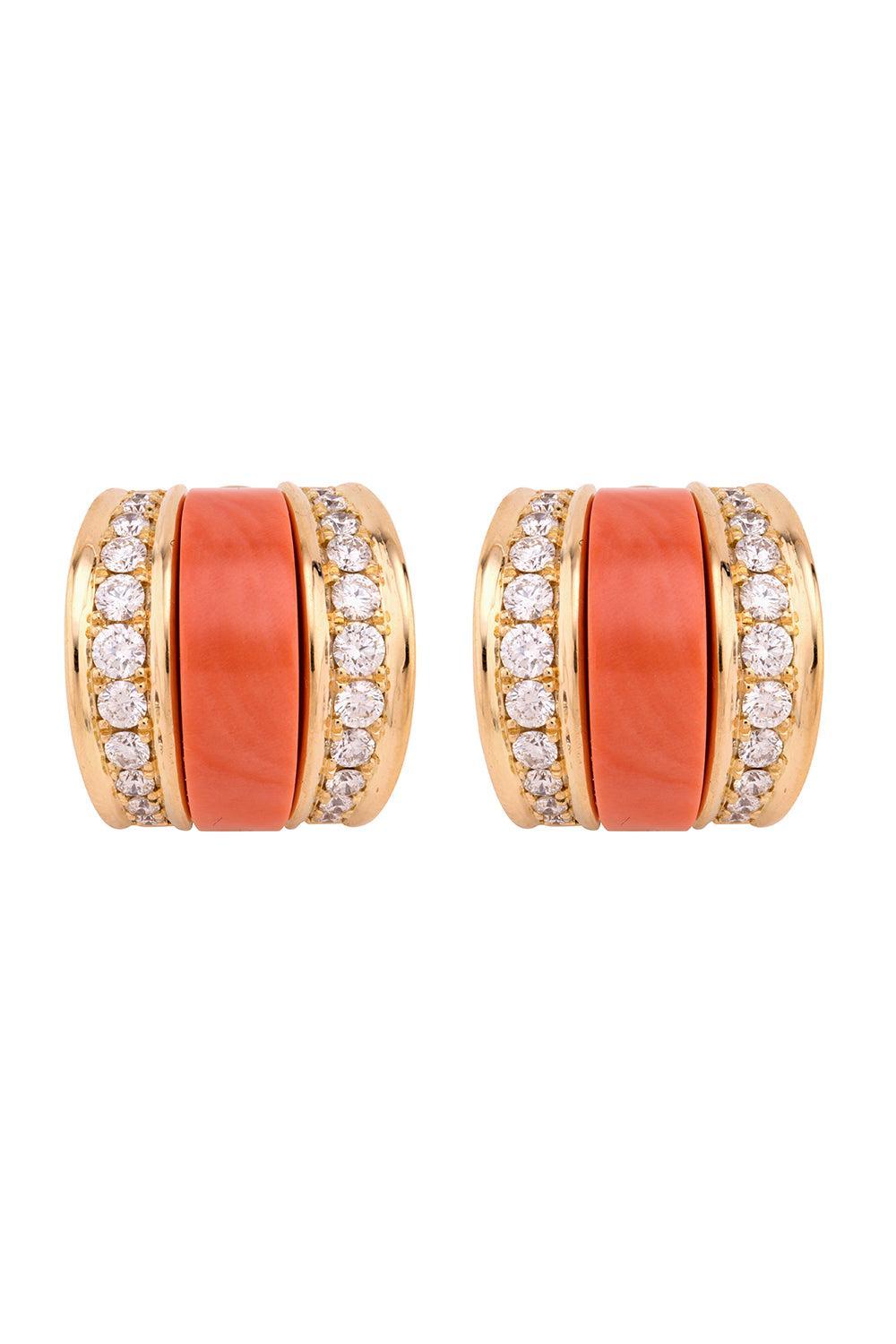 Diamond Coralia Earrings-YELLOW GOLD-JEWELRYFINE JEWELEARRING-ALETTO BROS.