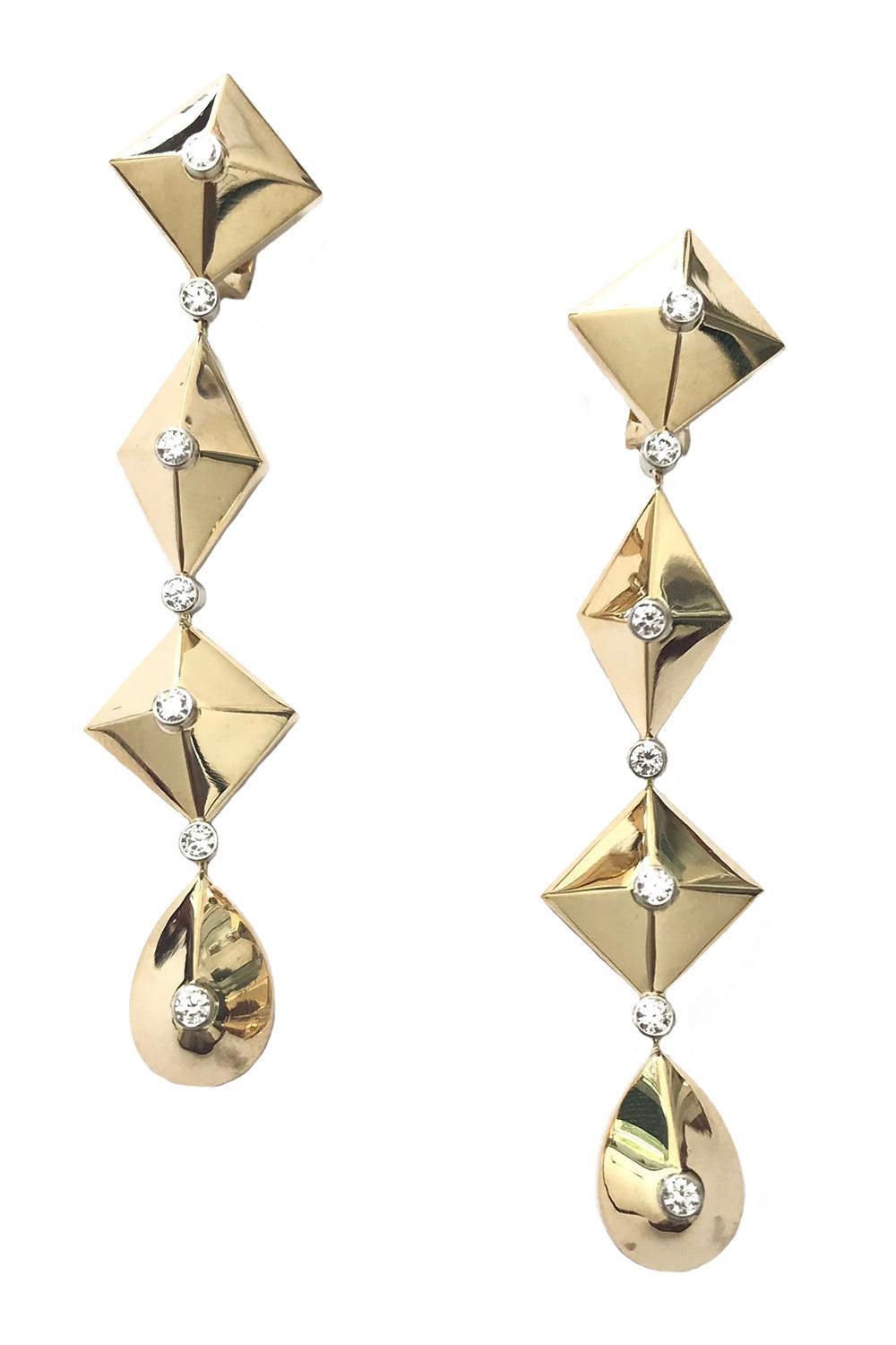 Diamond Piramide Linea Earrings