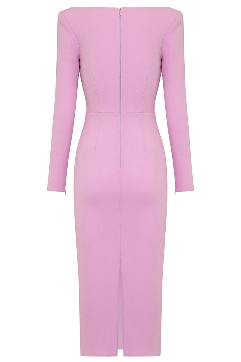 ALEX PERRY-Page Double Cut Out Long Sleeve Dress-