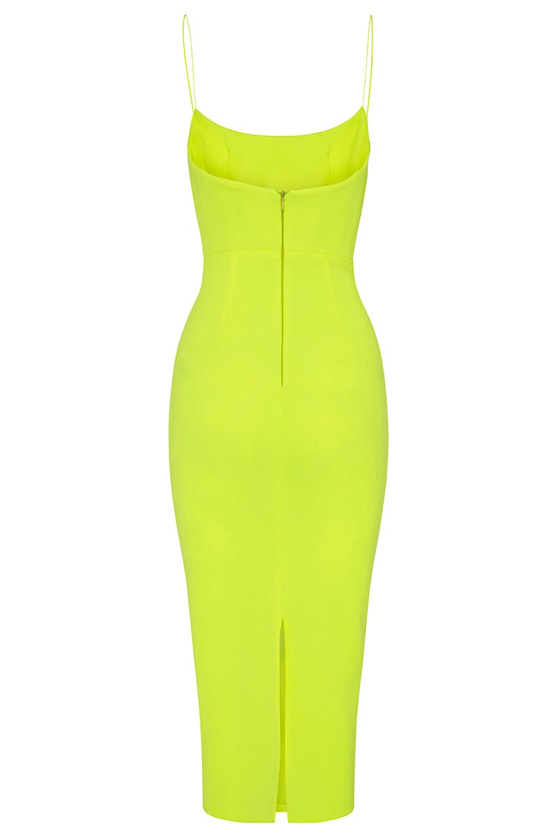 ALEX PERRY-Zane Satin Stretch Dress-
