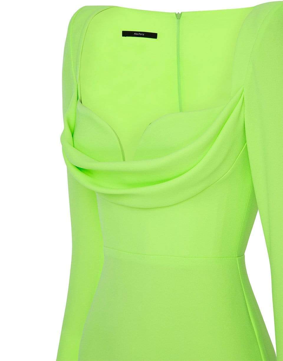 ALEX PERRY-Corin Stretch Crepe Sweetheart Drape Midi Dress-