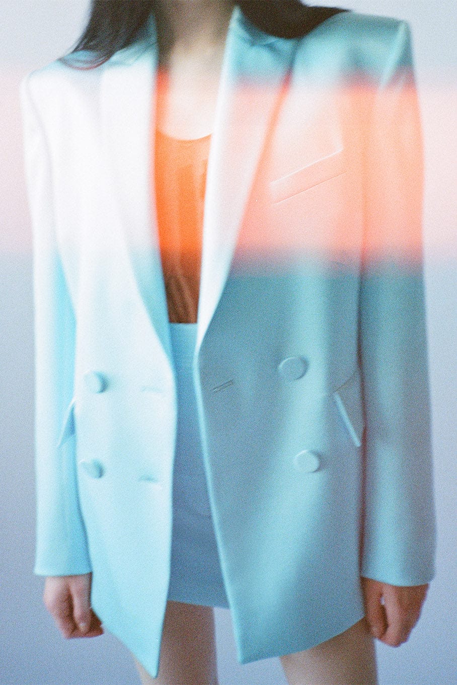 ALEX PERRY-Wells Double Breast Blazer-LT BLUE
