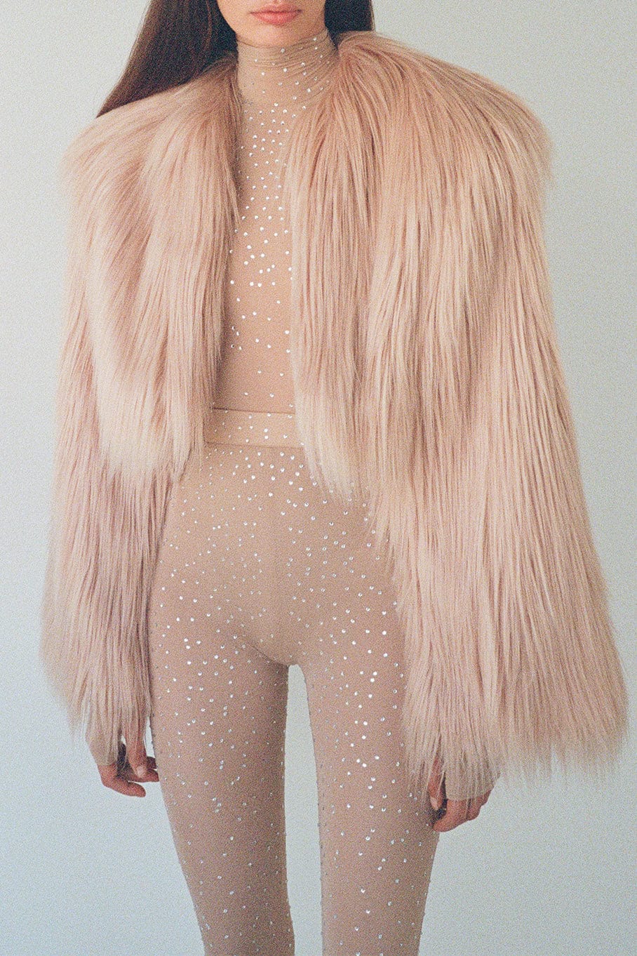 ALEX PERRY-Sloan Crystal Long Sleeve Bodysuit-