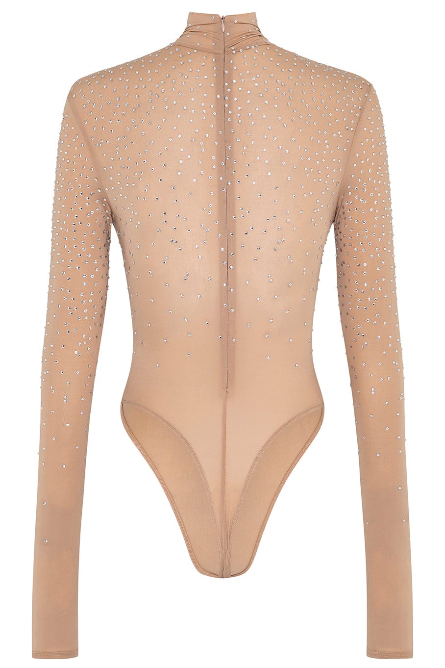 ALEX PERRY-Sloan Crystal Long Sleeve Bodysuit-