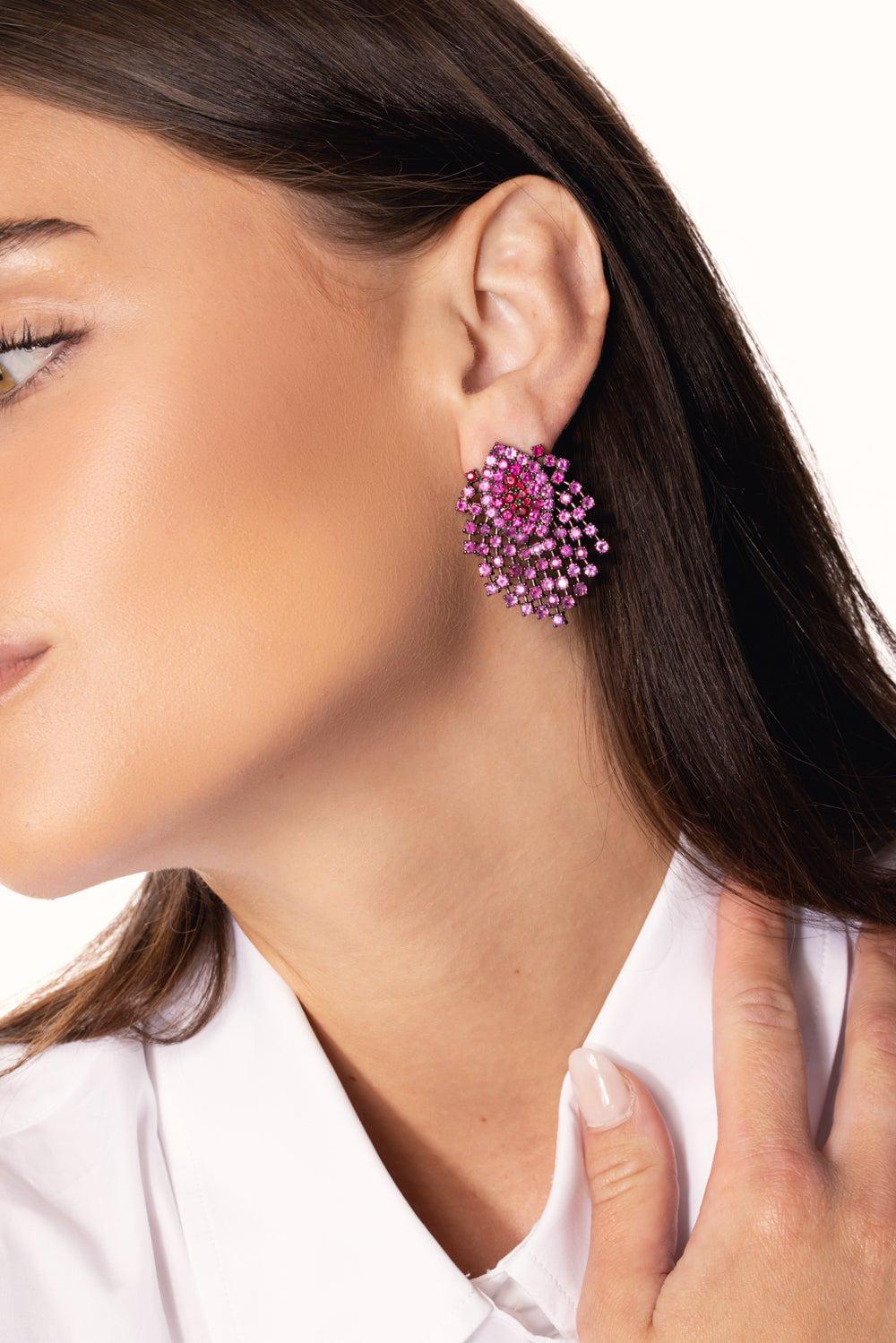 ALEXANDER LAUT-Ruby Love Earrings-BLACK GOLD