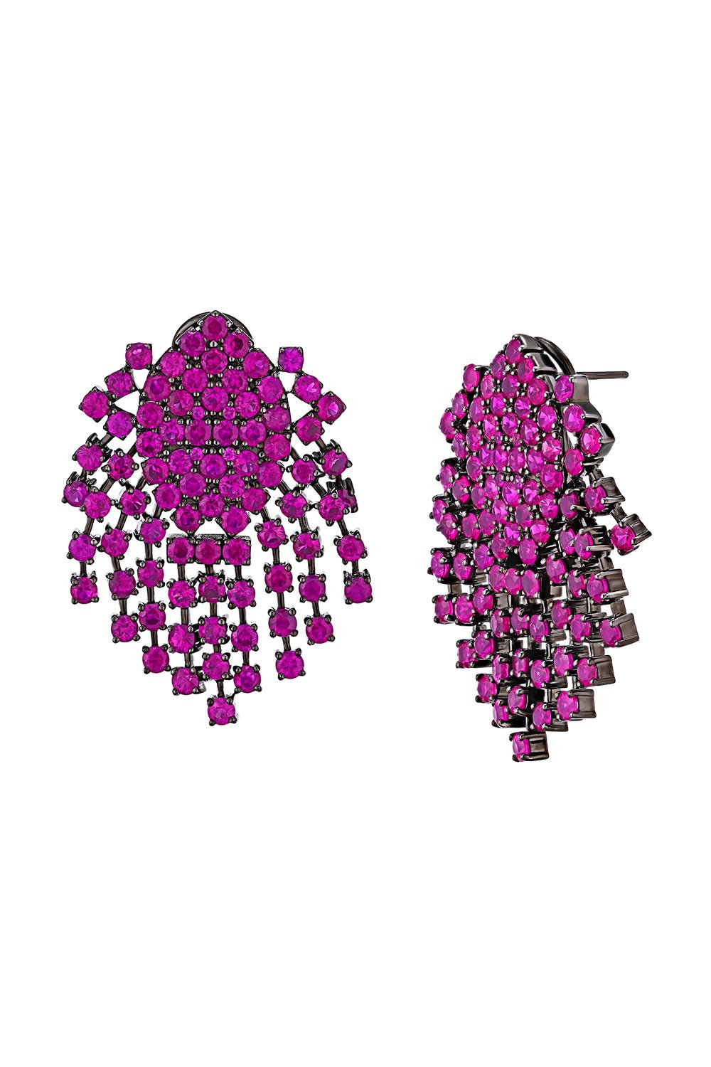ALEXANDER LAUT-Ruby Love Earrings-BLACK GOLD