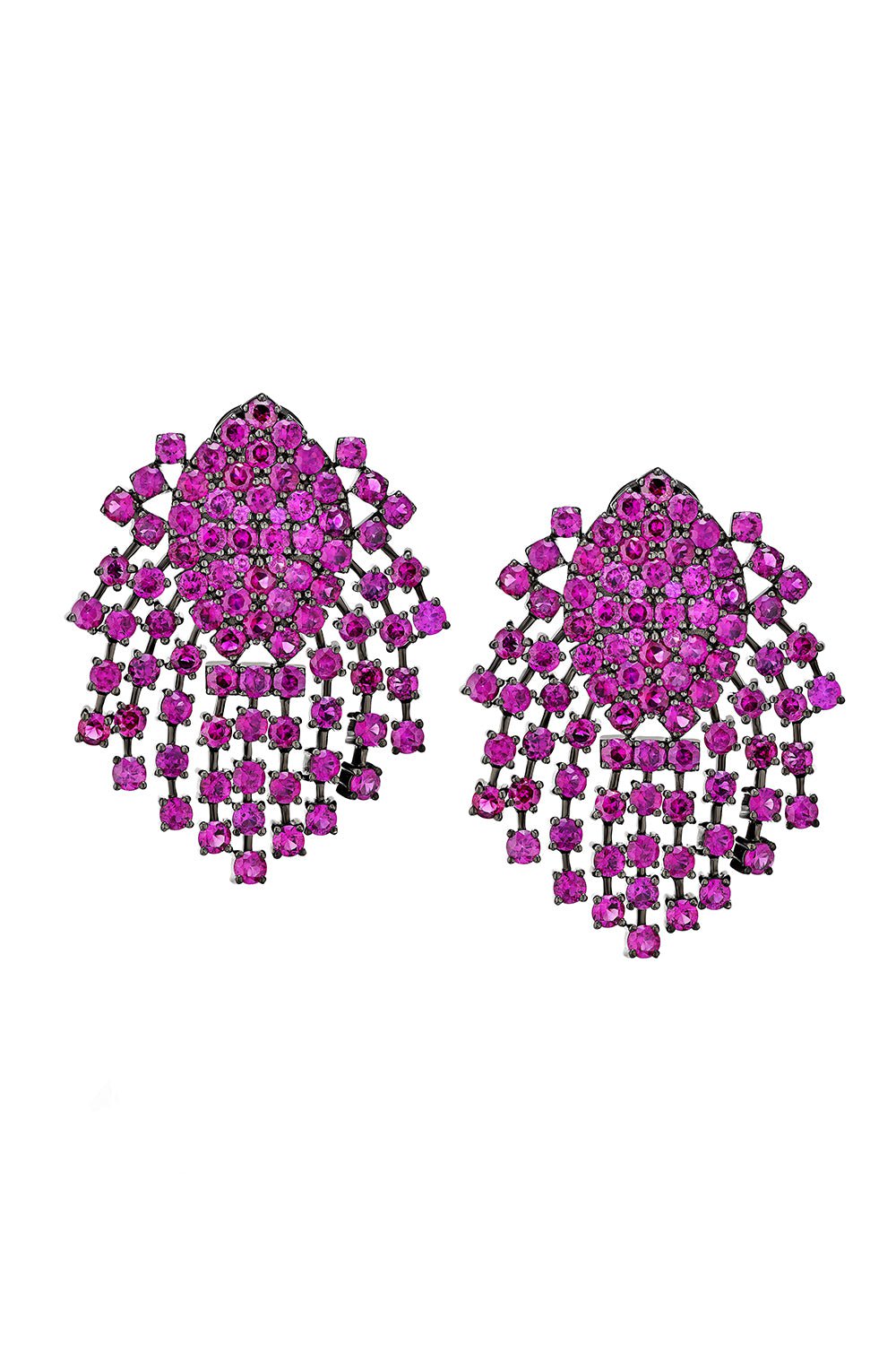 ALEXANDER LAUT-Ruby Love Earrings-BLACK GOLD