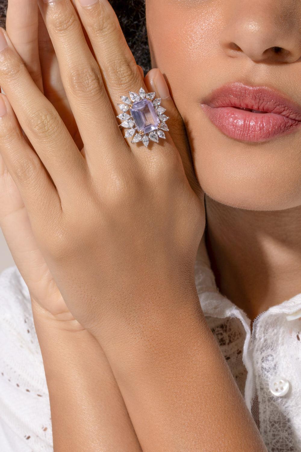 Purple Sapphire Diamond Ring-WHITE GOLD-6.25-JEWELRYFINE JEWELRING-ALEXANDER LAUT