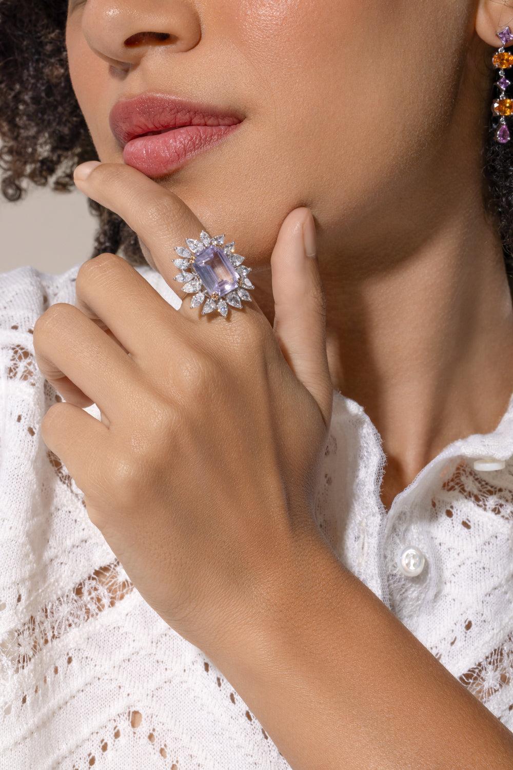 Purple Sapphire Diamond Ring-WHITE GOLD-6.25-JEWELRYFINE JEWELRING-ALEXANDER LAUT
