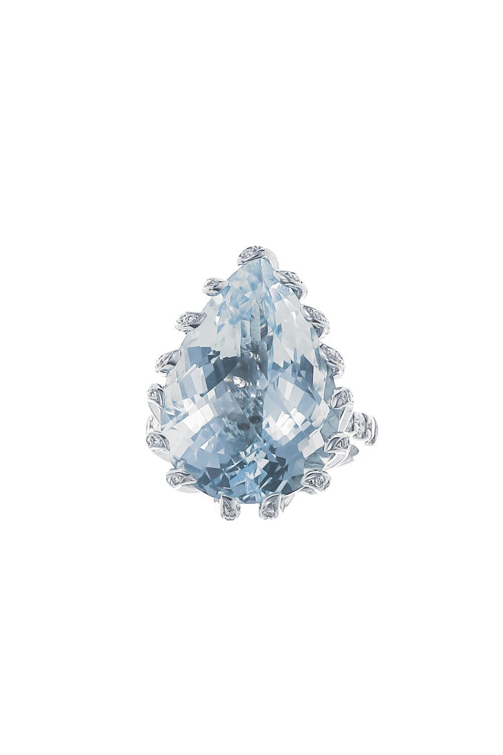 Aquamarine Drop Ring-WHITE GOLD-6.75-JEWELRYFINE JEWELRING-ALEXANDER LAUT