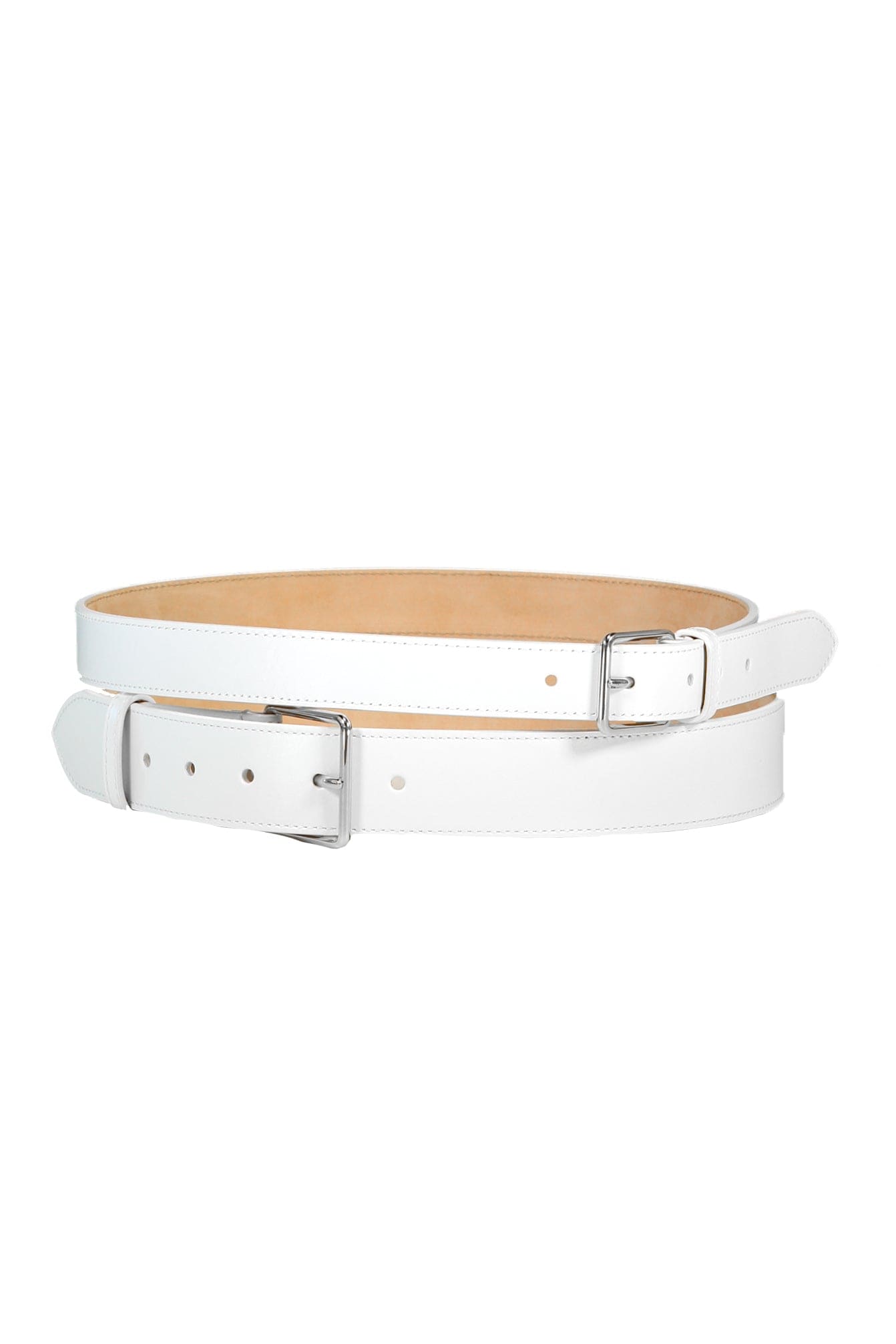 ALEXANDER MCQUEEN-Double Long Belt - White-