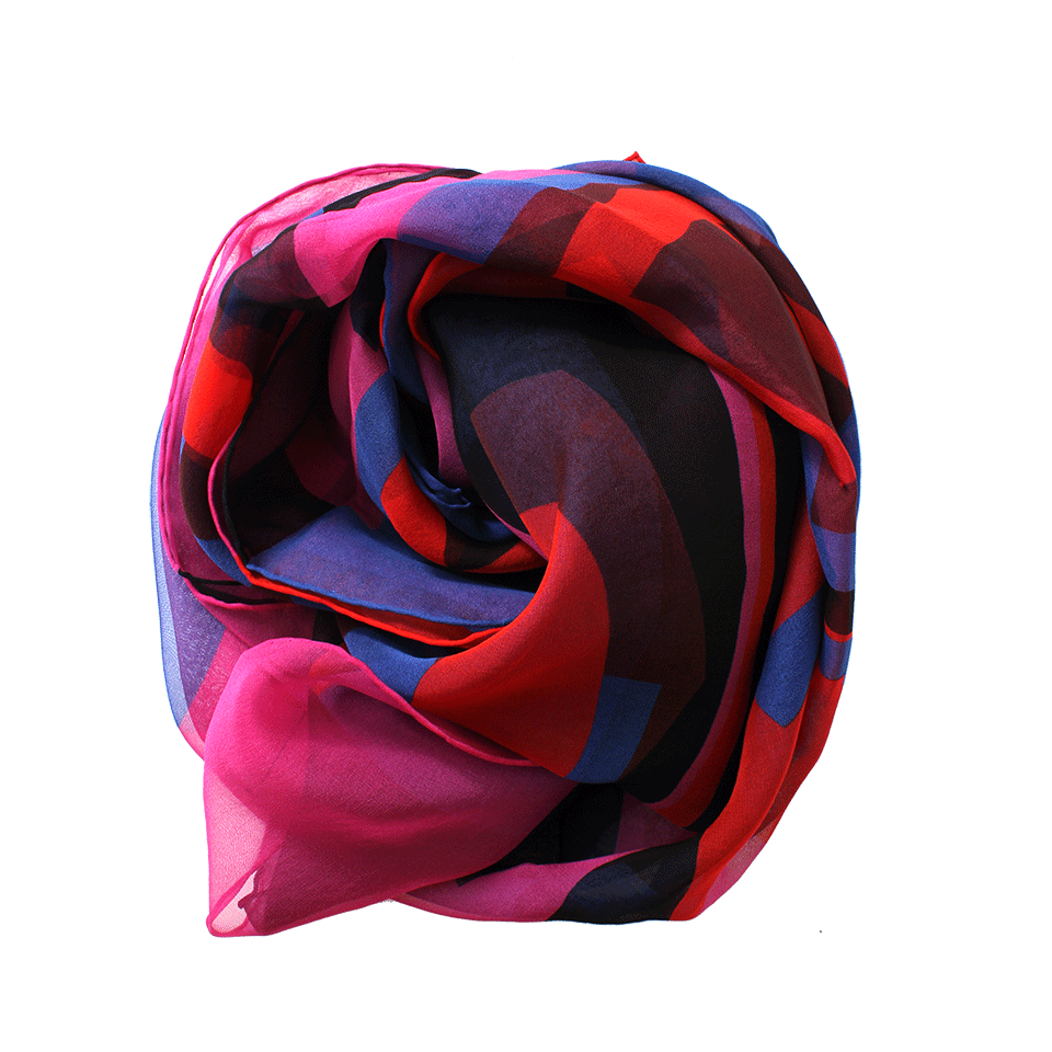 ALEXANDER MCQUEEN-Logo Scarf-BLUE/BLK