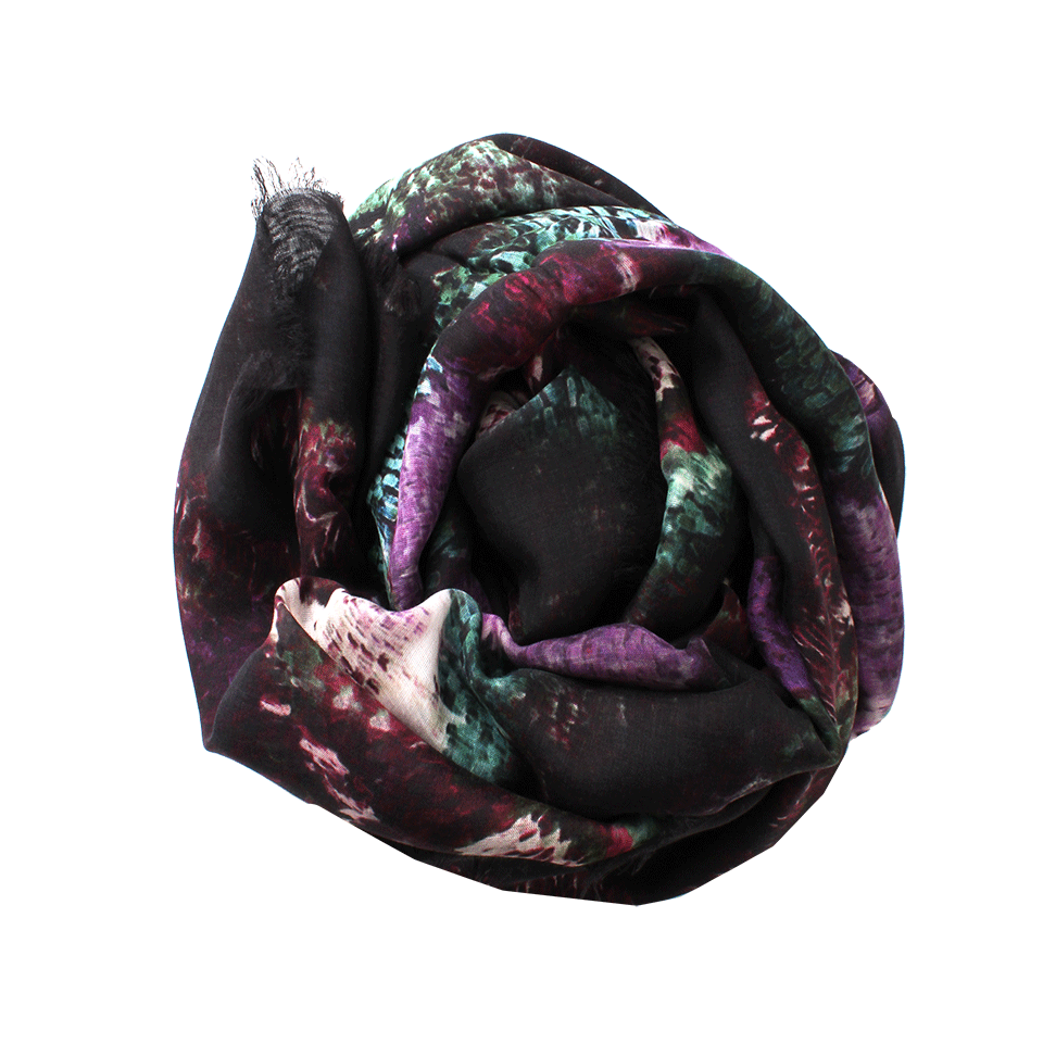 ALEXANDER MCQUEEN-Moth Big Skull Scarf-MAGENTA
